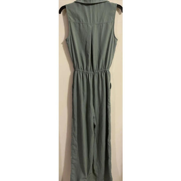 Bebop Womens Small Green Elastic Waist Pant Style Sleeveless Jumpsuit! A1388 - Picture 3 of 9